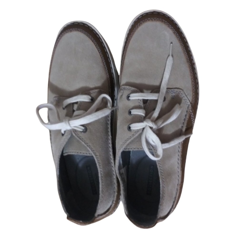 Collection by Clarks Gosler Edge Sand Contrasting Colors Suede Canvas Me… - Picture 10 of 16